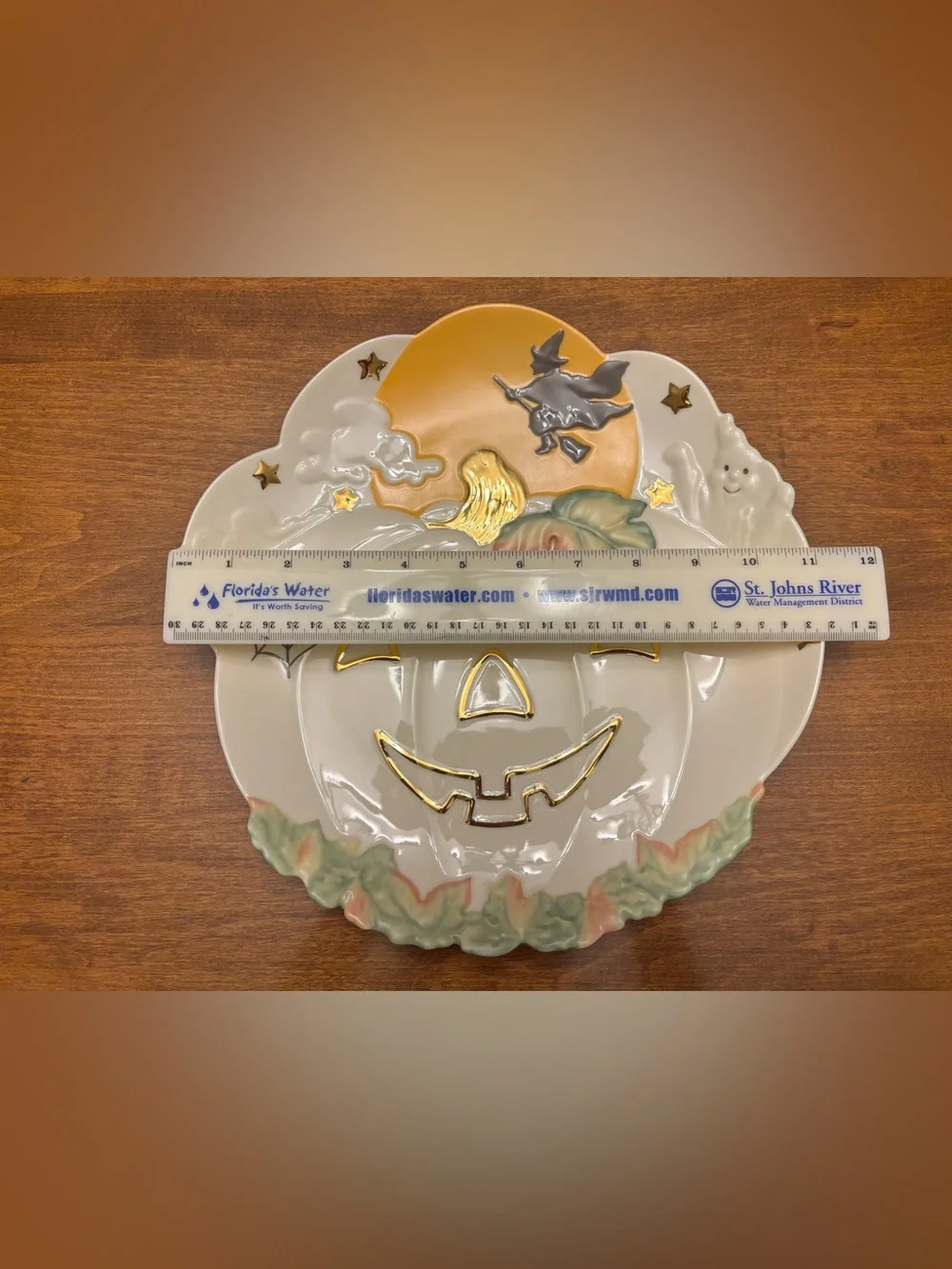 Lenox Occasions Halloween Jack ‘O Lantern 11” Low Candy Serving Dish - Unused